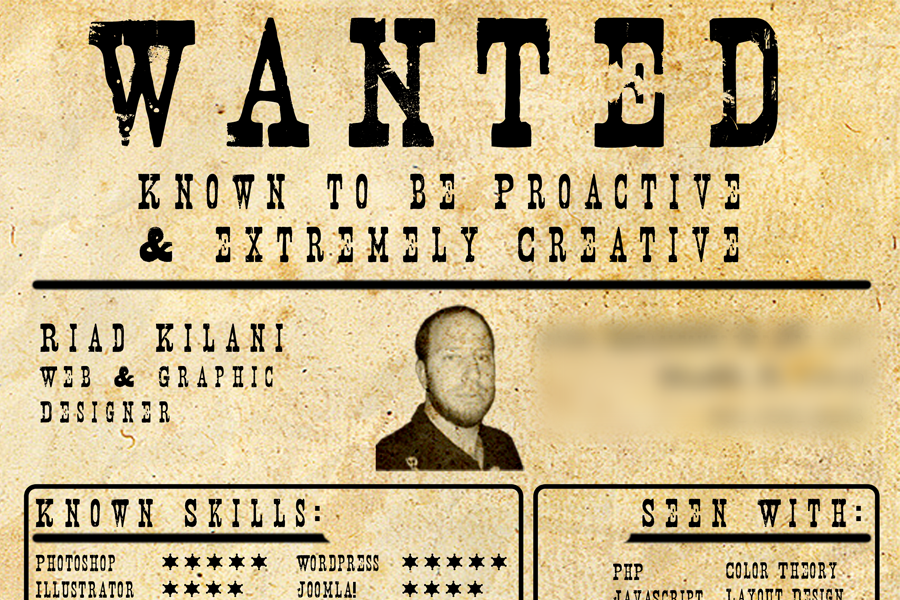 Then and now: my first graphic design résumé from 2012 next to my current polished design work